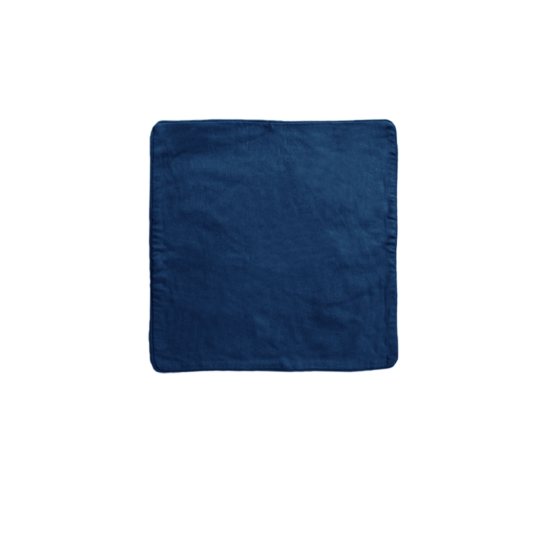 V442-IDC-CUSHIONC-LOLLIPOP40CM-DARKBLUE-SQ-78215-00 Lollipop Cotton Piped Square Cushion Cover 40 x 40 cm Dark Blue - Image 1