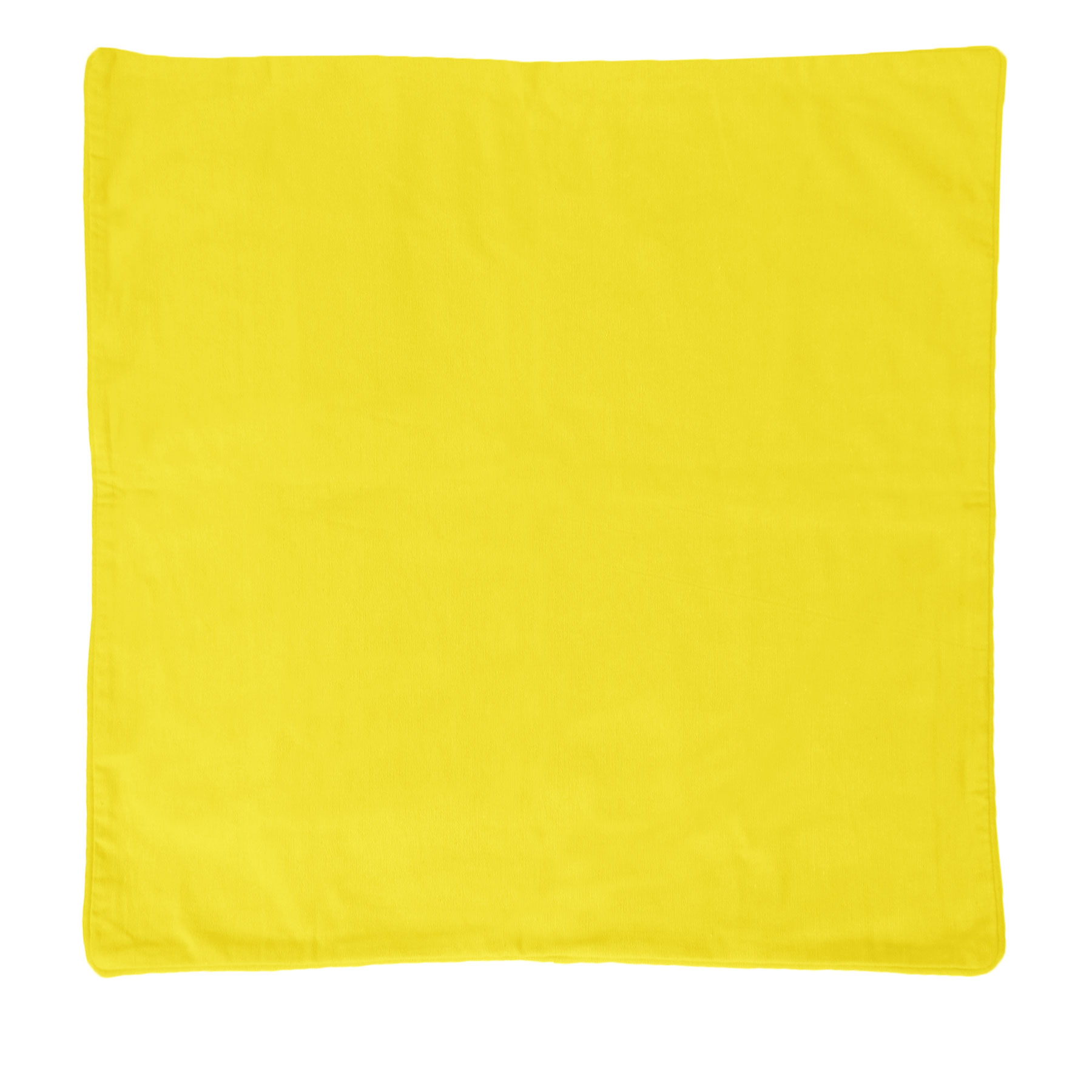 V442-IDC-CUSHIONC-LOLLIPOP90CM-YELLOW-SQ-78222-00 IDC Homewares Lollipop Extra Large Cotton Piped Square Cushion Cover 90 x 90 cm Yellow - Image 1