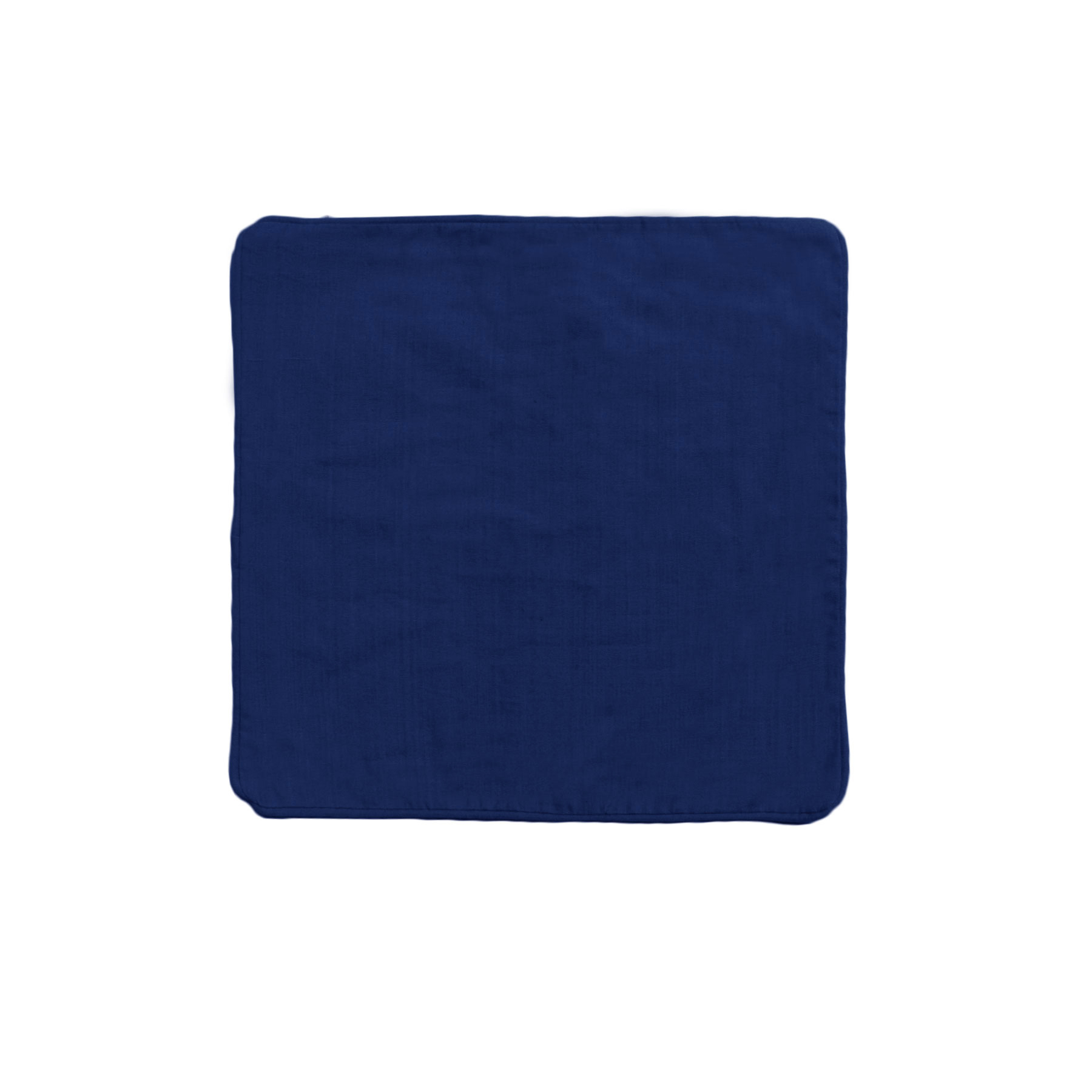 V442-IDC-CUSHIONC-PANAMA-NAVY-SQ-78480-00 IDC Homewares Panama 100% Cotton Cushion Cover Navy - Image 1