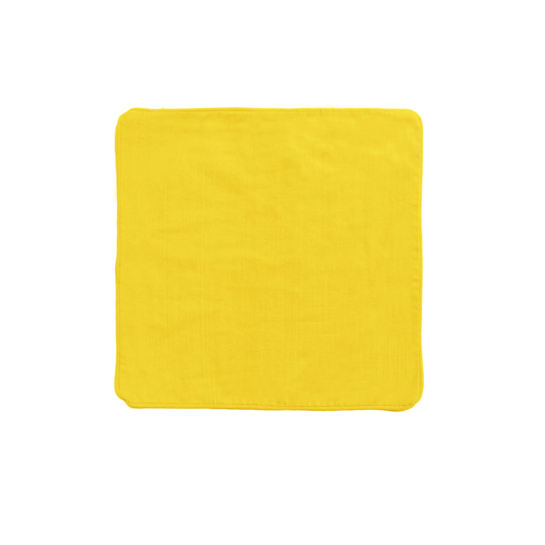 V442-IDC-CUSHIONC-PANAMA-YELLOW-SQ-78486-00 IDC Homewares Panama 100% Cotton Cushion Cover Yellow - Image 1