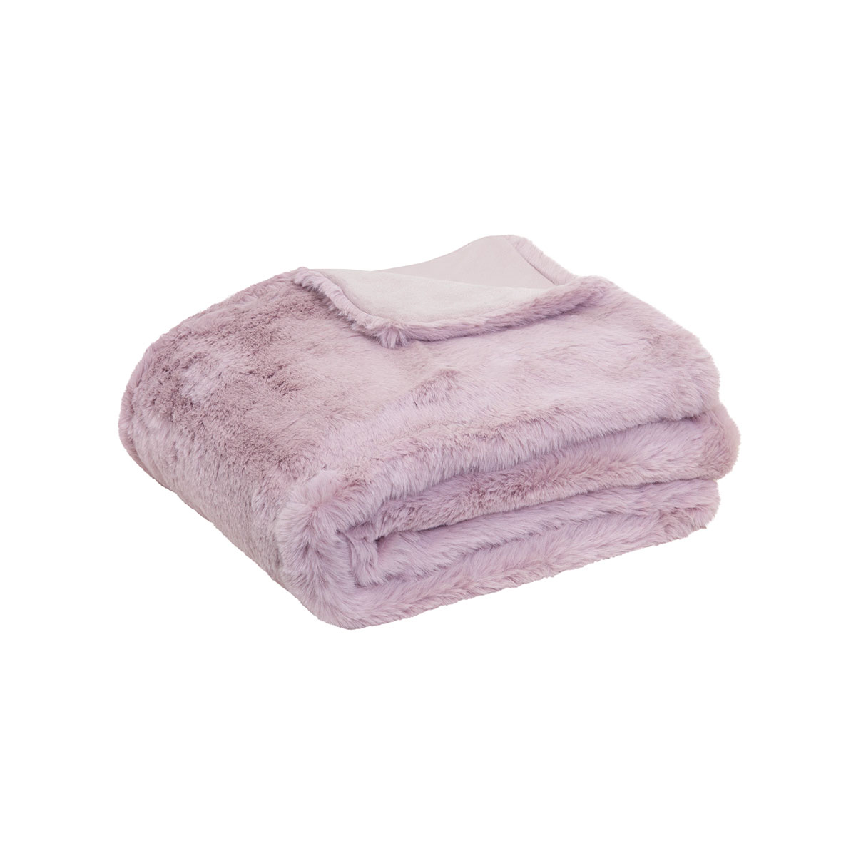 V442-IDC-THROW-ARLO160-LILAC-RE-78716-00 J.Elliot Home Arlo Faux Fur Throw Lilac - Image 1