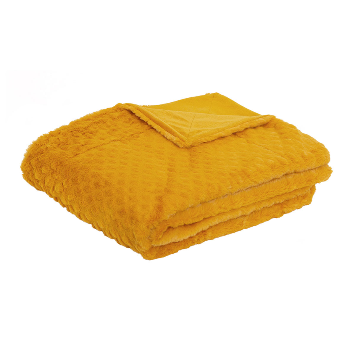 V442-IDC-THROW-AZARIAH-MUSTARD-RE-78571-00 J.Elliot Home Azariah Plush Throw Mustard - Image 1