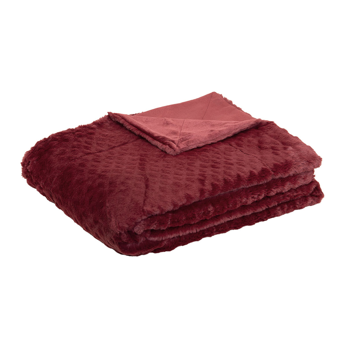 V442-IDC-THROW-AZARIAH-RED-RE-78570-00 J.Elliot Home Azariah Plush Throw Red - Image 1