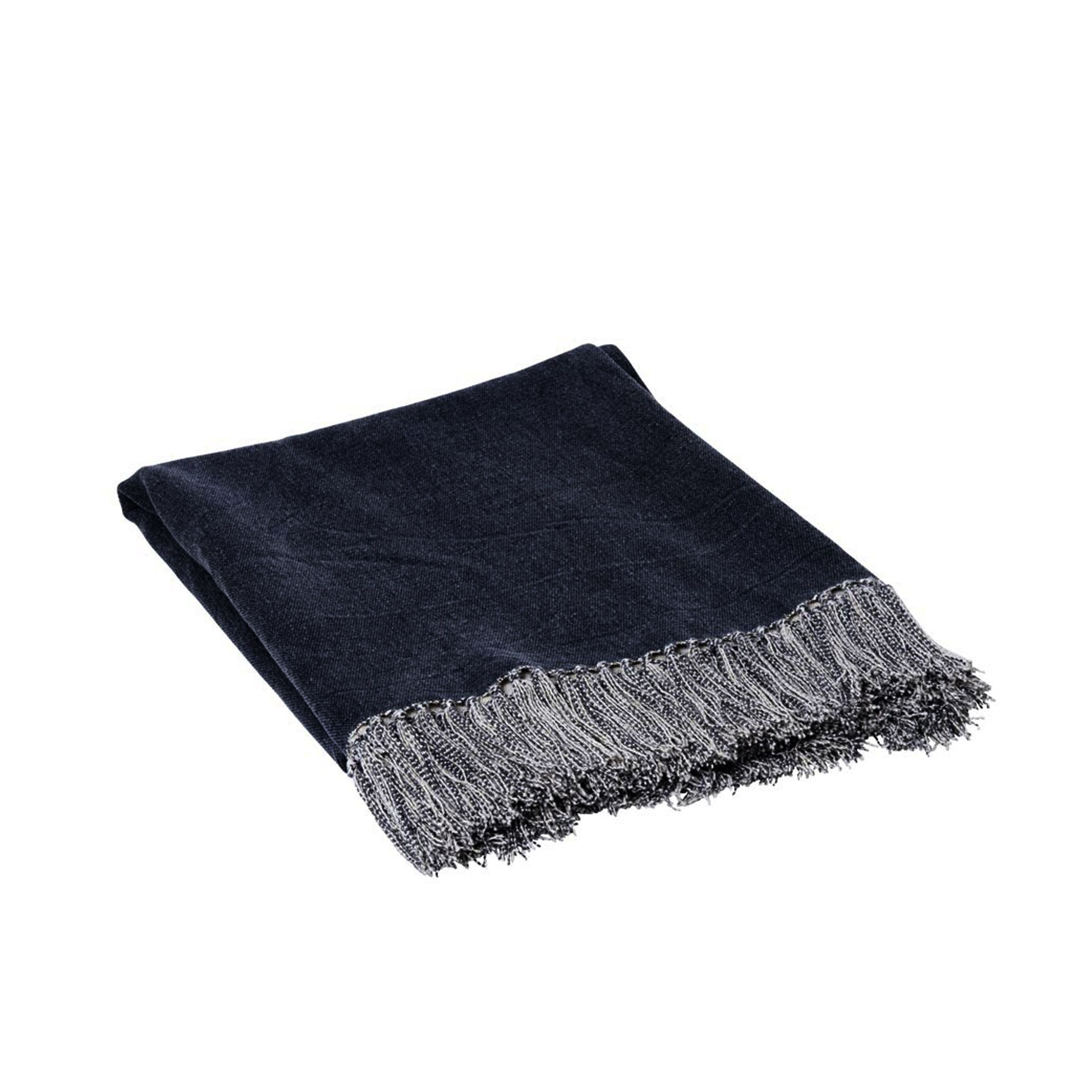 V442-IDC-THROW-IDRIS-INDIGO-RE-78551-00 J.Elliot Home Idris Cotton Throw Indigo Home - Image 1