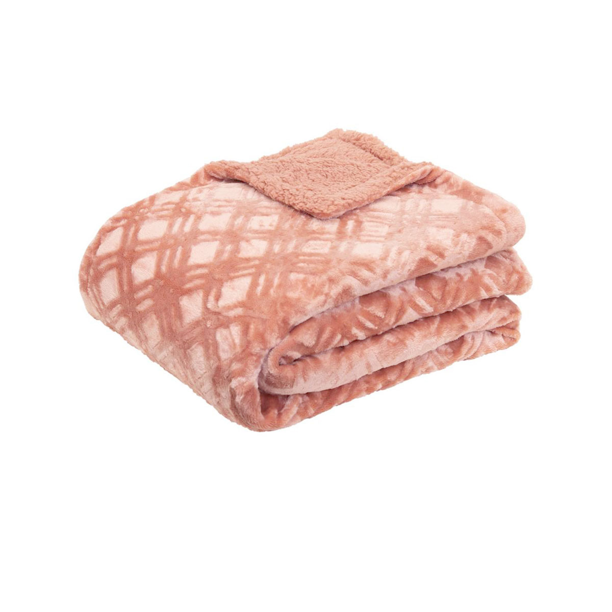 V442-IDC-THROW-VIDA-CLAYPINK-RE-78535-00 J.Elliot Home Vida Microplush Throw Clay Pink - Image 1