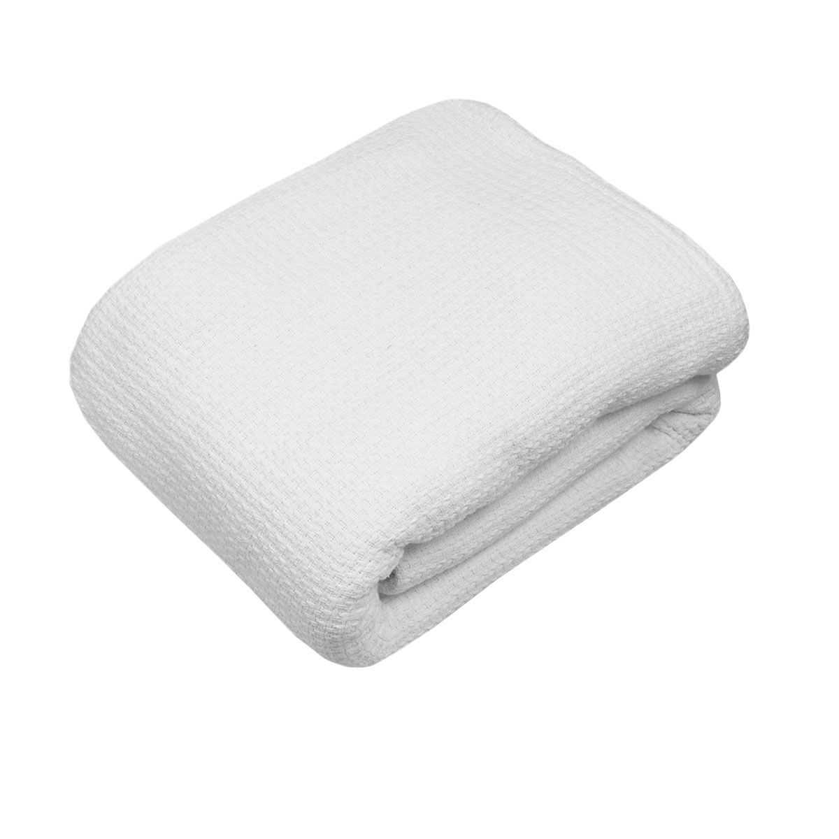 V442-INT-BLANKET-SOPHIEWAFFLE-WHITE-QS-202507031603-00 Algodon Sophie Cotton Waffle Blanket Queen 245x240cm White - Image 1