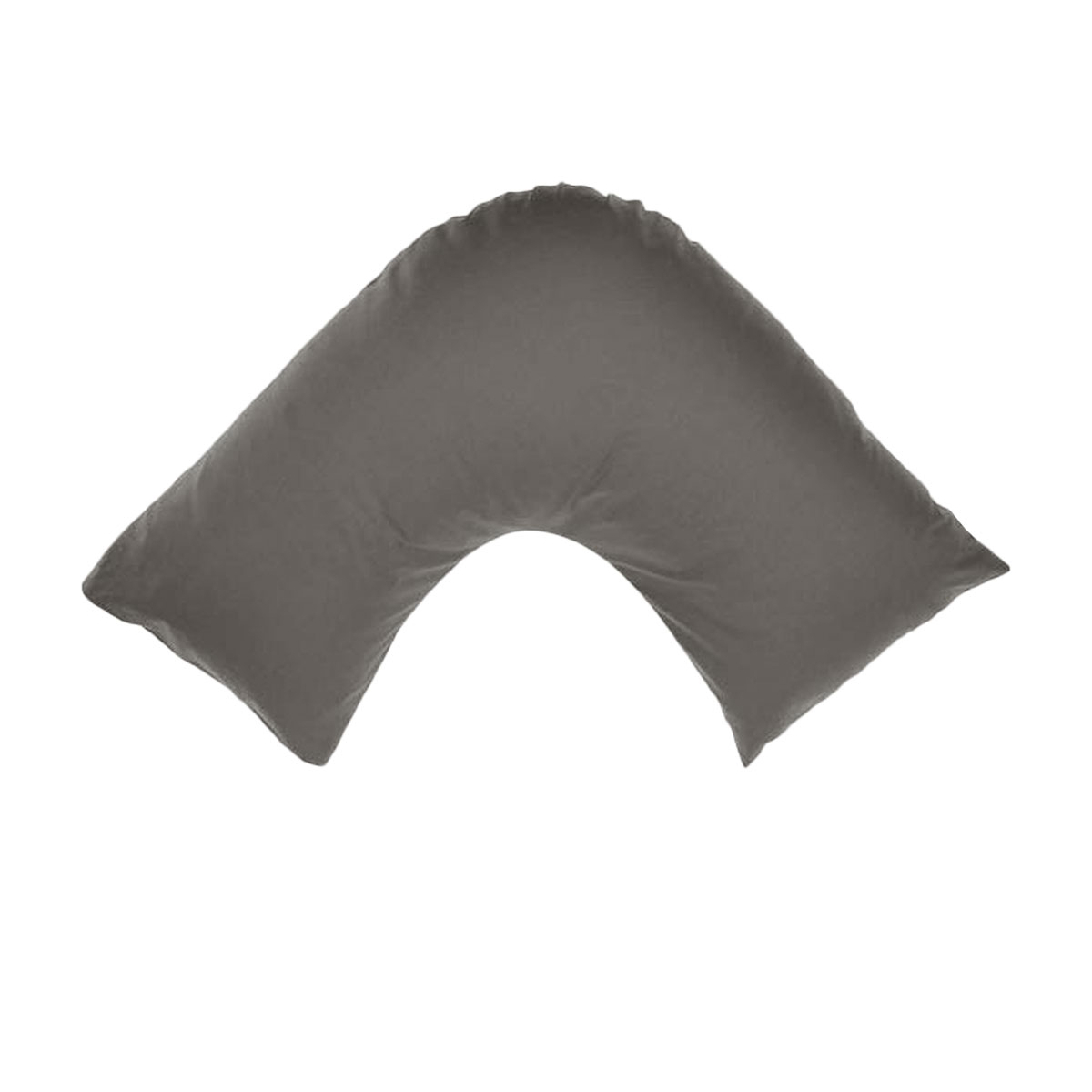 V442-INT-PILLOWC-300TC-CHARCOAL-TR-141527-00 Algodon 300TC Cotton V Shape Pillowcase Charcoal - Image 1