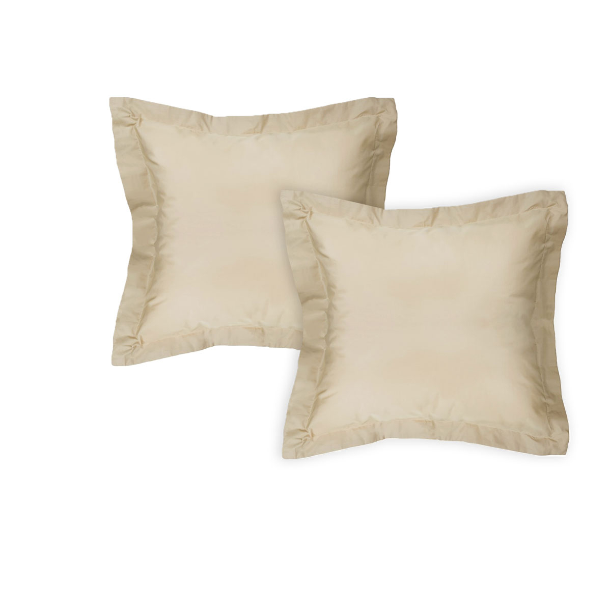 V442-INT-PILLOWC-300TCPAIR-STONE-EU-143808-00 Algodon Pair of 300TC Cotton European Pillowcases Stone - Image 1