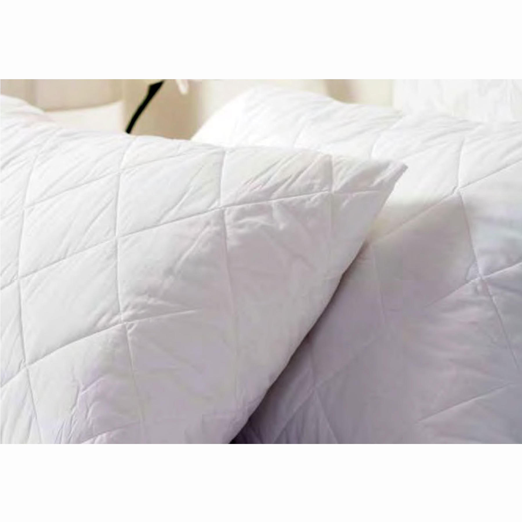 V442-INT-PILLOWP-POLYESTERQUILTED-WHITE-ST-141400-00 Essentially Home Living Twin Pack Quilted Standard Pillow Protectors - Image 1