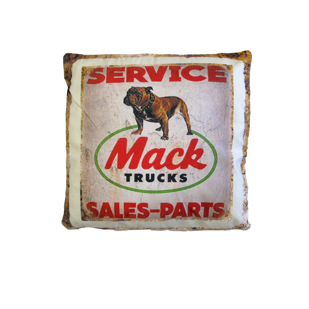 V442-JTC-CUSHION-MACKTRUCKPARTS-TAUPE-SQ-202502260936-00 Australian Mancave Retro Cushion Mack Trucks Sales-parts 40 x 40 cm - Image 1