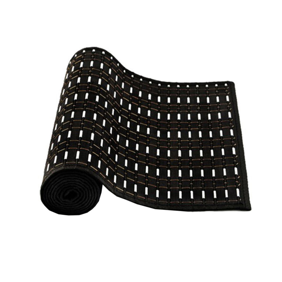 V442-JTC-TABLER-BAMBOOEM3BL-BLACK-RE-145745-00 Streak Bamboo Table Runner 140 x 33cm Black Silver - Image 1