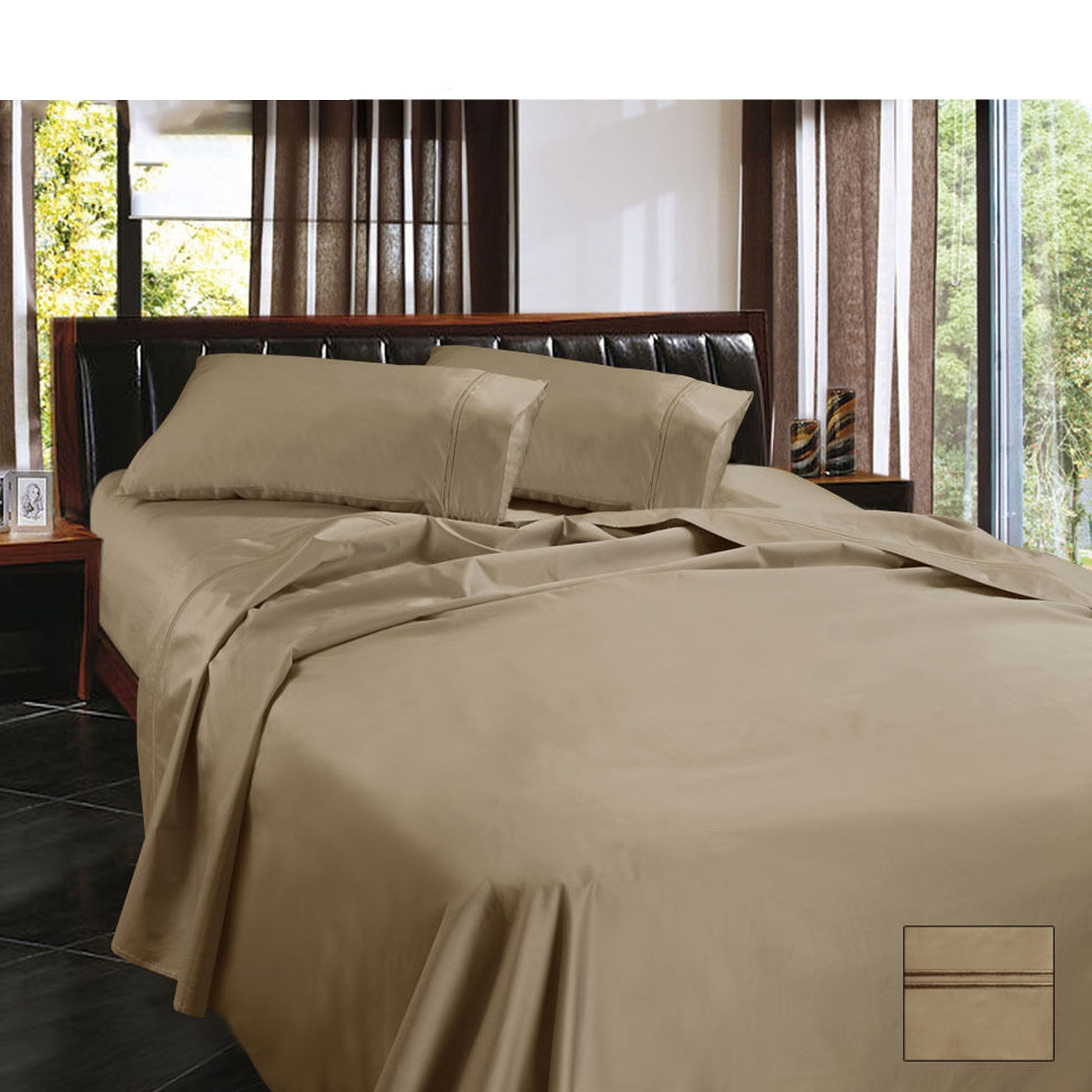 V442-KIT-SHEETS-1450TCEGYPTIANCOTTON-LINEN-KI-150962-00 Ramesses 1450TC Egyptian Cotton Sateen Sheet Set Linen King - Image 1
