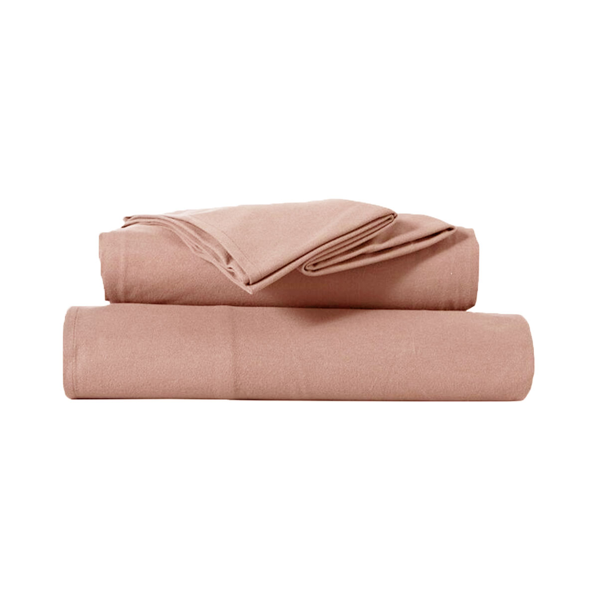 V442-KIT-SHEETS-MF2023-ROSEPINK-SB-183847-00 Kingtex Ultra-Soft Micro Flannel Sheet Set 40 cm Wall Rose Pink Single - Image 1