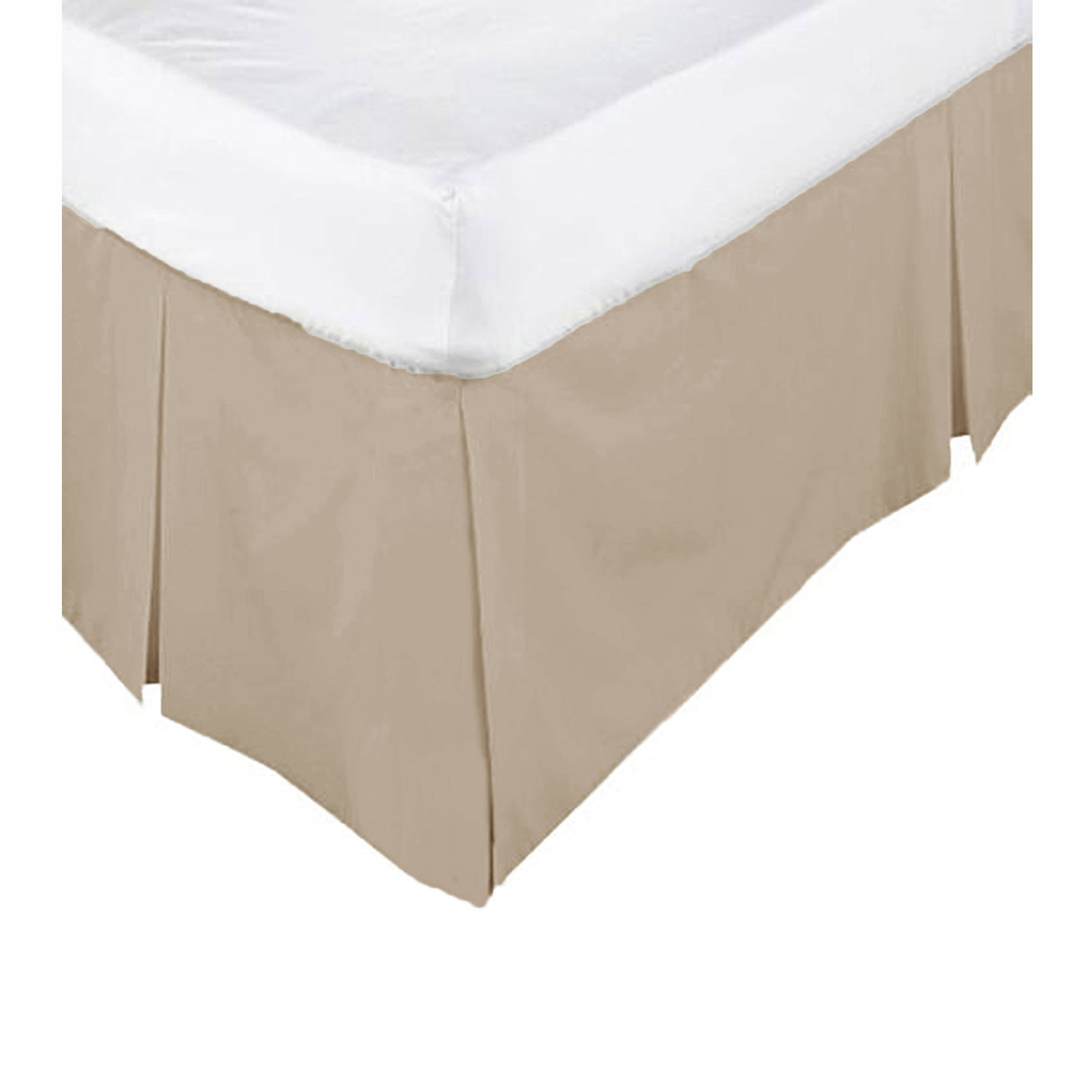 V442-KIT-VALANCE-225TC-LINEN-KI-158490-00 KINGDOM Box Pleated Valance Linen - KING - Image 1