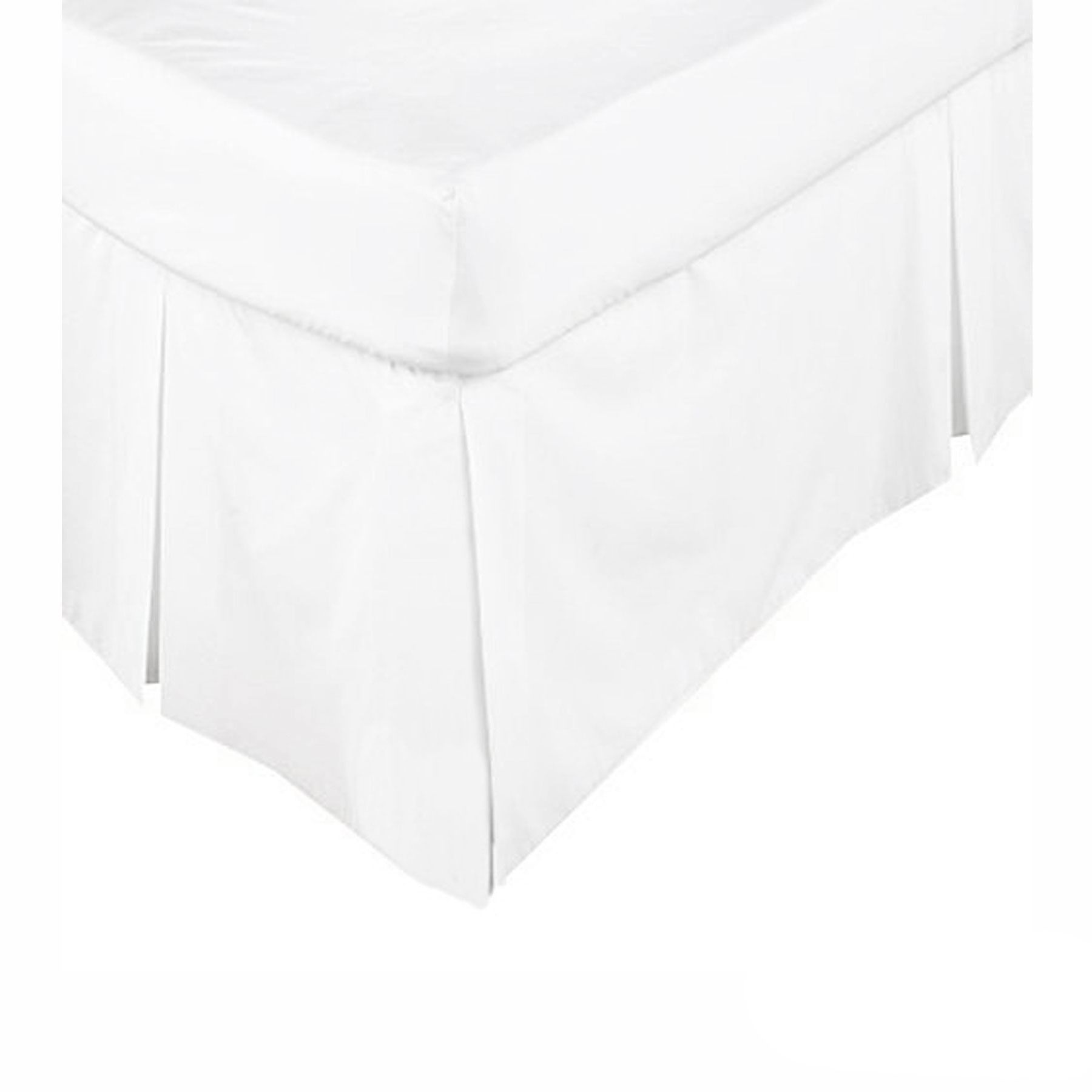 V442-KIT-VALANCE-225TC-WHITE-KI-158489-00 KINGDOM Box Pleated Valance White - KING - Image 1