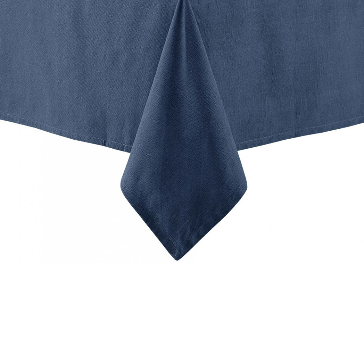 V442-LDE-TABLEC-BASE265CM-NAVY-RE-77956-00 Ladelle Base Navy Linen Look 100% Cotton Tablecloth 150 x 265 cm - Image 1