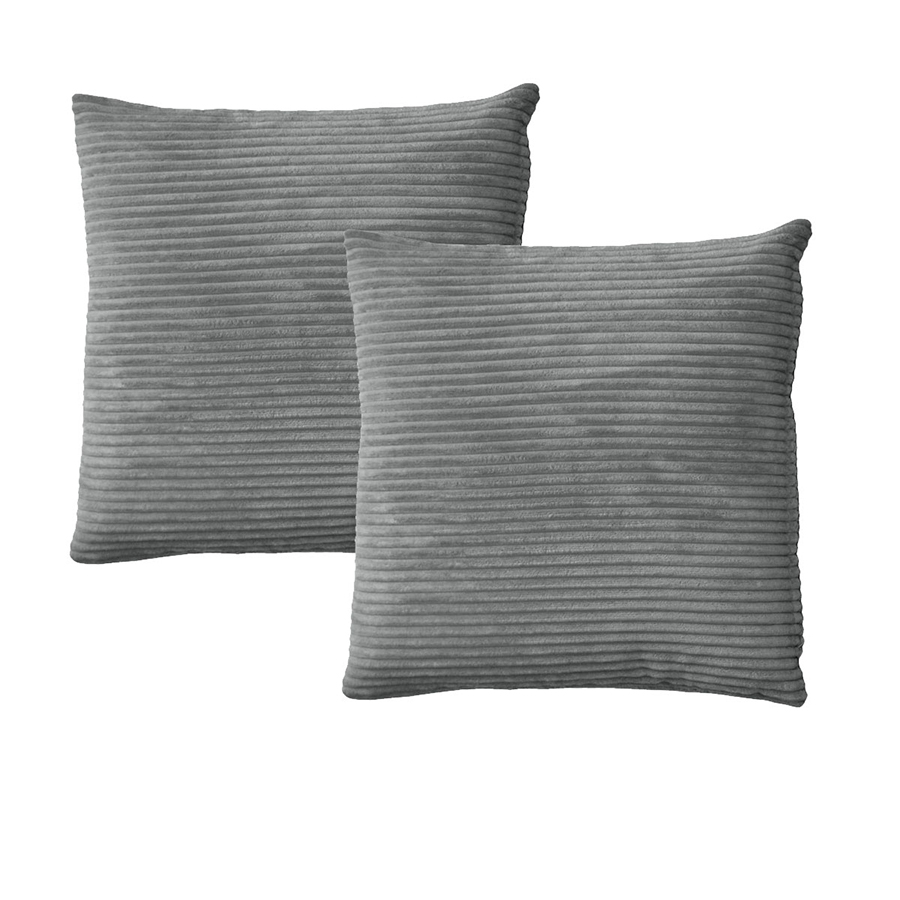 V442-MFL-PILLOWC-RUBY-CHARCOAL-EU-202771-00 Alastairs Ruby Charcoal Pair of European Pillowcases - Image 1