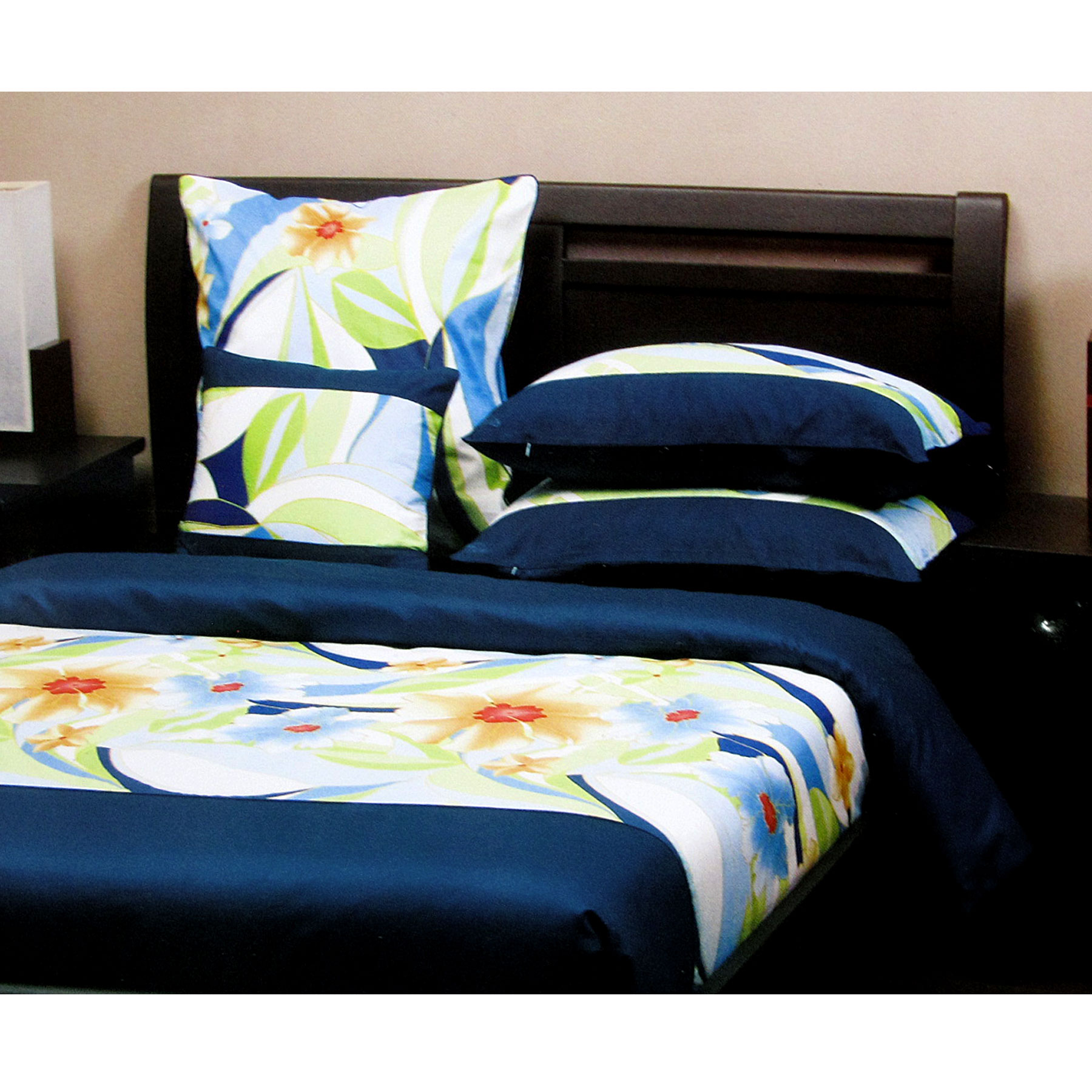 V442-ORS-QUILTCS-ILUKA-BLUE-QS-208799-00 Orient Sense Iluka Quilt Cover Set - Queen - Image 1