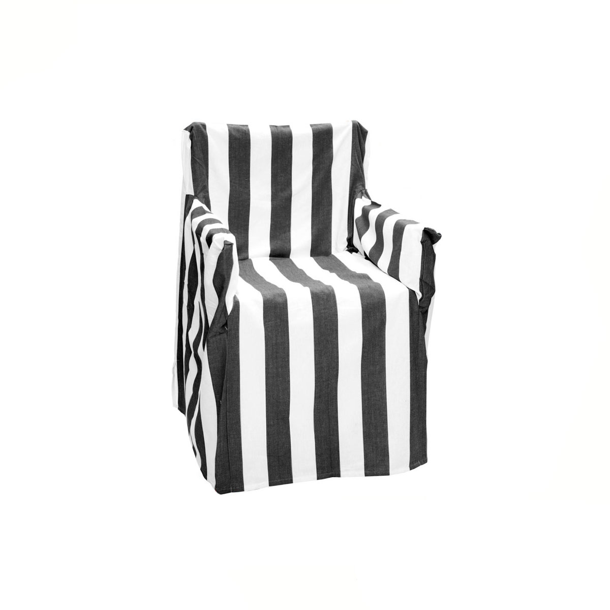 V442-RAN-COUCHC-DIRECTORSTRIPED-BLACK-SH-77586-00 Rans Alfresco 100% Cotton Director Chair Cover - Striped Black - Image 1