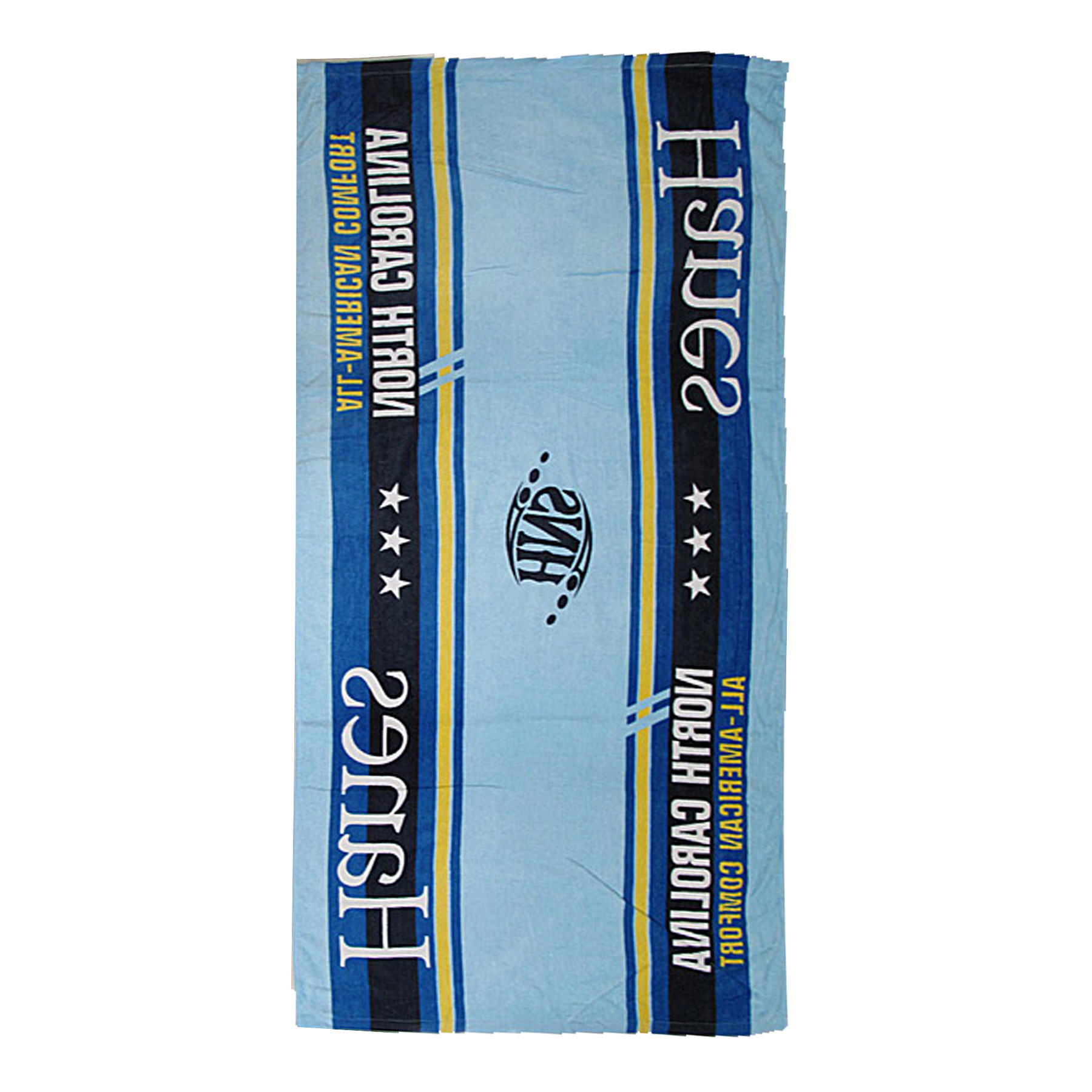 V442-STR-TOWEL-BEACH-HANASBLUE-209131-00 100% Cotton Velour Beach Towel - Hanes Blue - Image 1