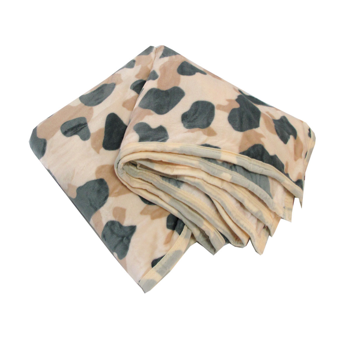 V442-STT-BLANKET-ANIMALJAGUAR-TAUPE-SB-202503241610-00 Animal Skin Pattern Soft Flannel Plush Single Size Blanket / Large Throw Rug 150 x 200cm Jaguar - Image 1