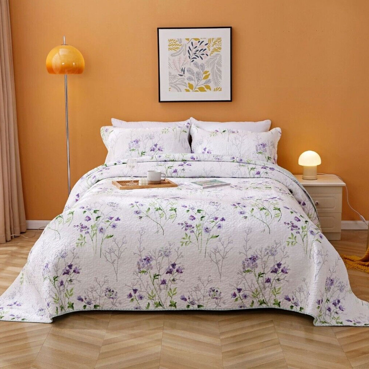 V442-STT-COVERLET-GABBY-WHITE-QS-213096-00 100% Cotton Lightly Quilted Coverlet Set Gabby Queen 230 x 250 cm - Image 1