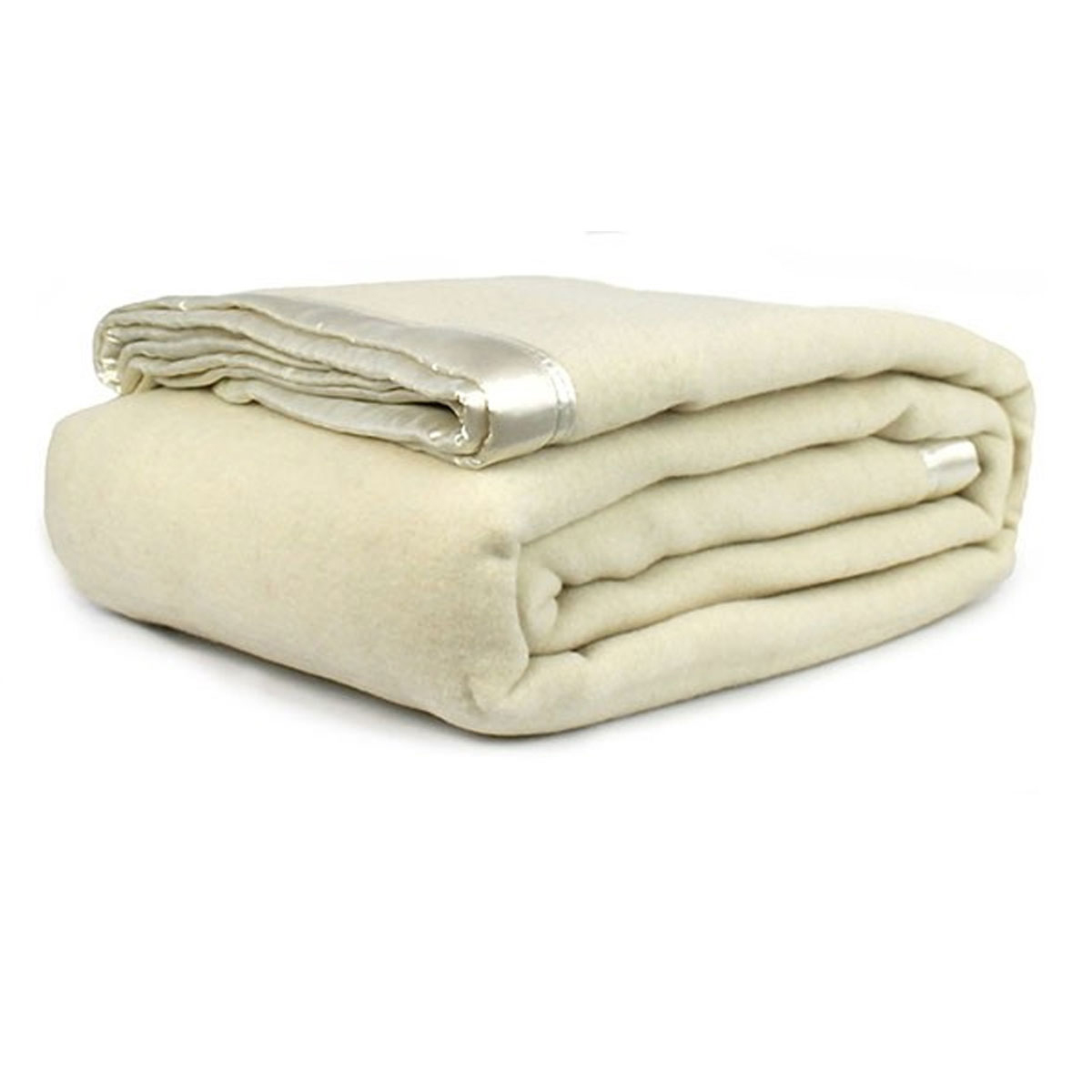 V442-WAM-BLANKET-400GSMWOOL-IVORY-DS-204841-00 Jason 400GSM Australian Washable Wool Blanket Ivory Single/Double - Image 1