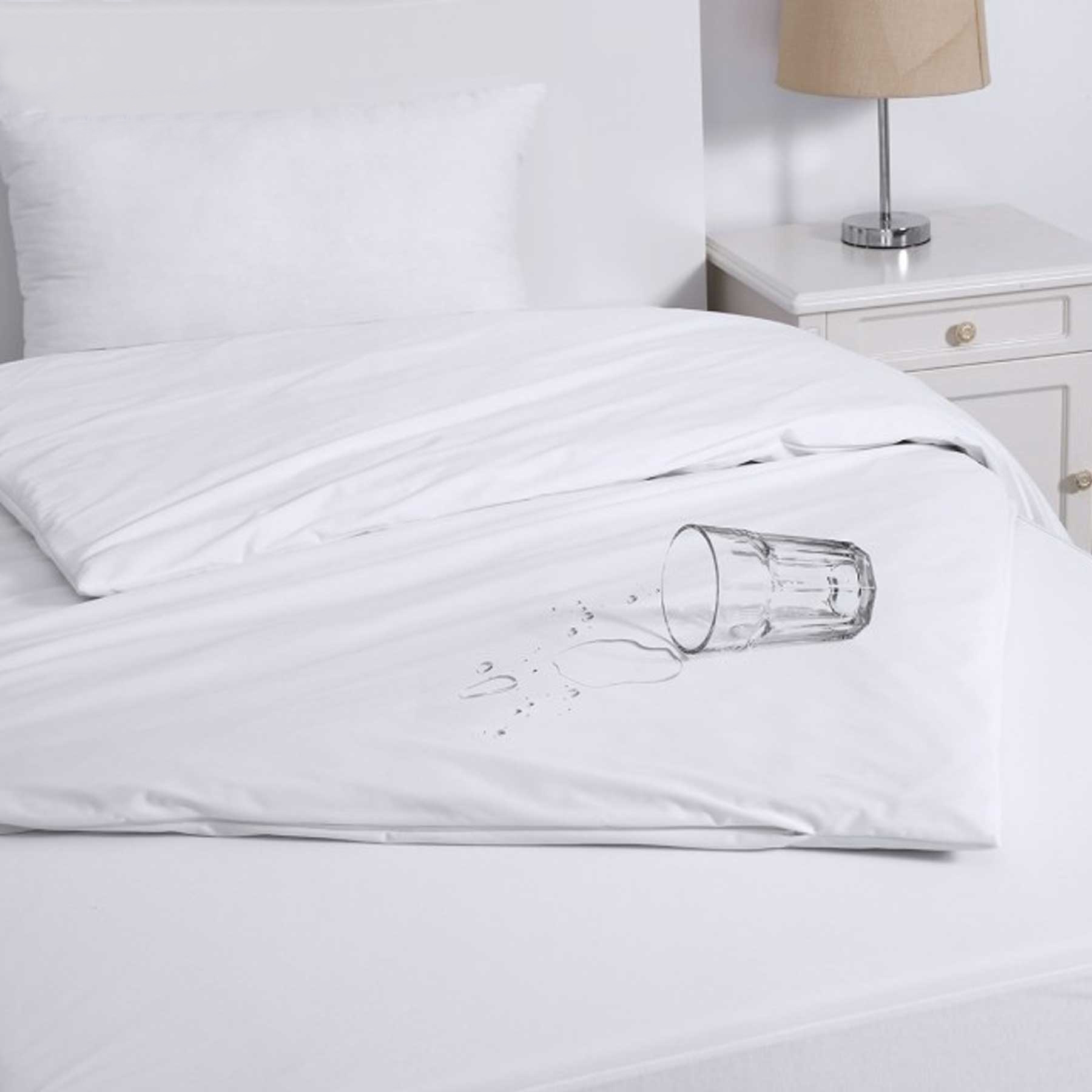 V442-WAM-MISC-EVAQUILTPROTECTOR-WHITE-SB-204908-00 Jason Eva Clean Waterproof Quilt Protectors with Zip - Single - Image 1