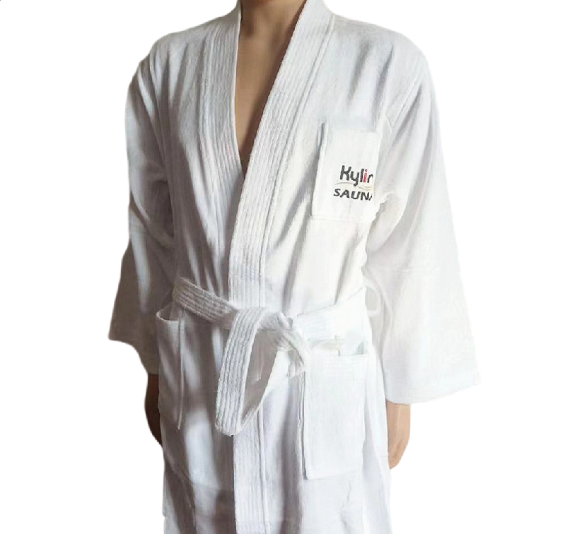 V445-C470490-98068-00 Kylin Luxury Cotton Shower Gown Bathrobe - Image 1