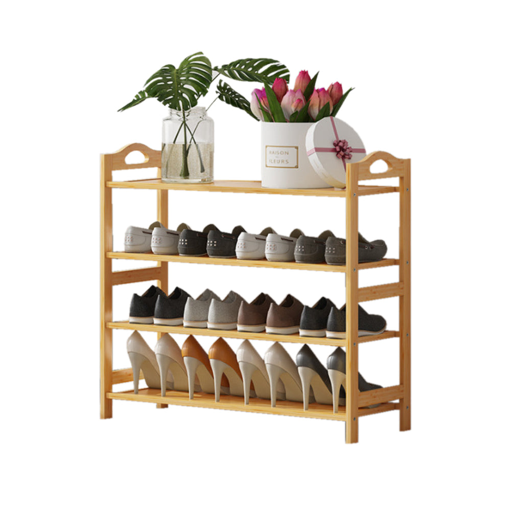 V462-HG-103-01-143294-00 Multi-layers Bamboo Shoe Rack Storage Organizer Wooden Flower Stand Shelf(3 Layers) - Image 1