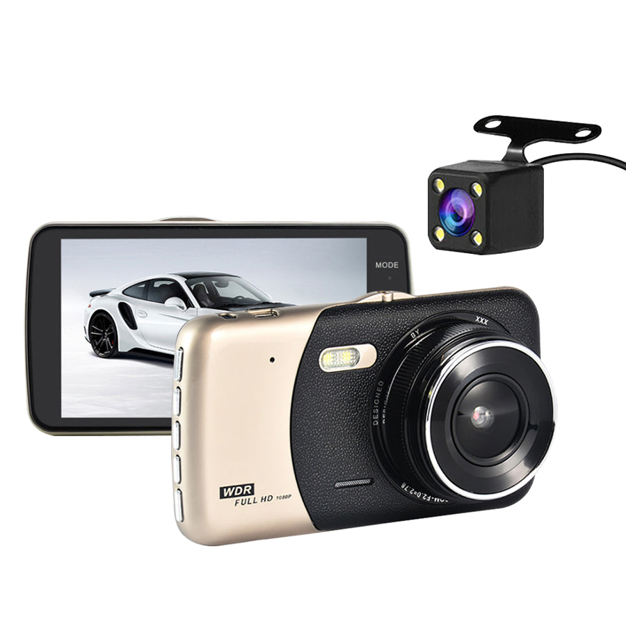 V462-MD-102-01-95728-00 1080P Car Dash Camera Dual Front and Rear Video DVR Recorder Night Vision Kit - Image 1