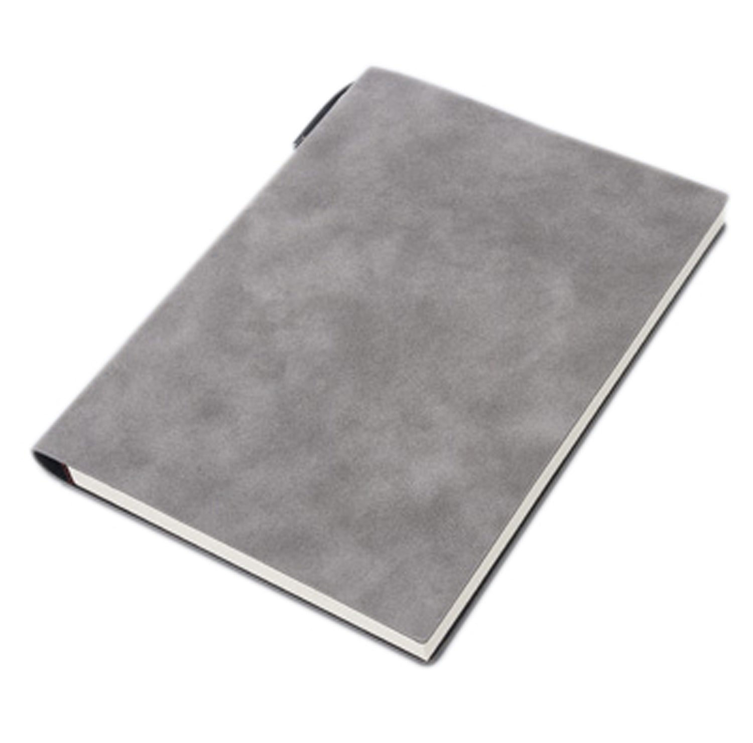 V462-P-17-06-101729-00 A5 200 Pages Fashion Glued PU Leather Cover Journal Travel Notebook Travellers Diary(Grey) - Image 1