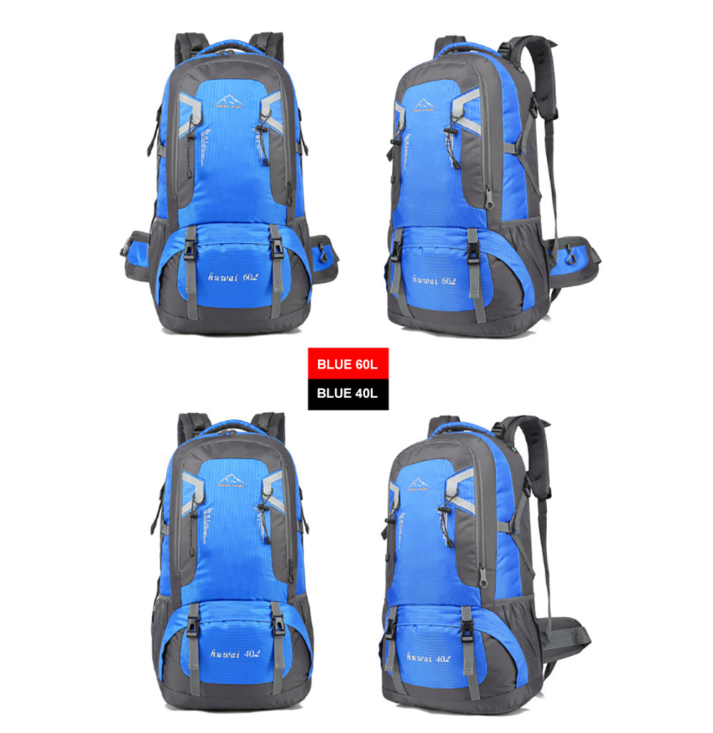 V462-TO-29-06-98713-00 60L Waterproof Outdoor Hiking Backpack Camping Outdoor Trekking Bag(Blue) - Image 1