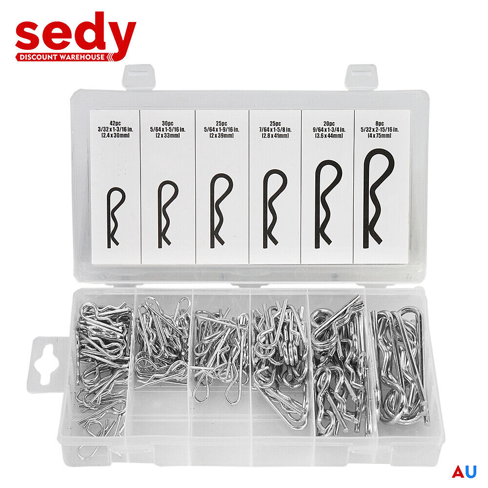 V465-19029-130541-00 150Pcs Cotter Pin Assortment Set Grab Split Fixings Securing Lock Pins Spring Au - Image 1