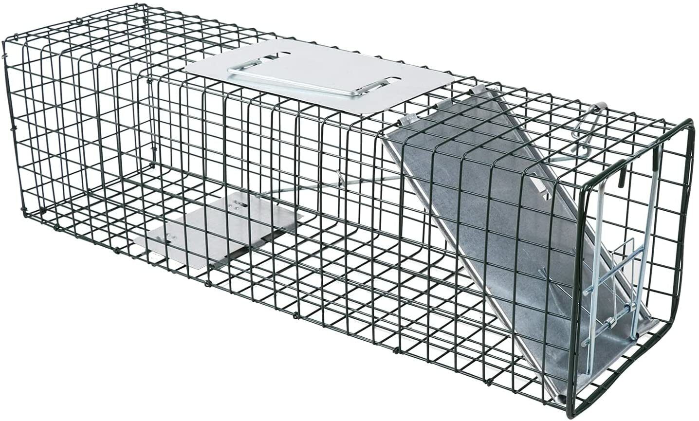 V465-80201-149165-00 VaKa Animal Trap Cage Humane Live Steel Catch Possum Fox Rat Cat Rabbit Bird - Image 1