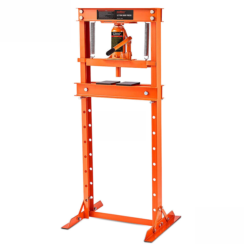 V465-82024-1-186519-00 HORUSDY 12T Hydraulic Shop Press Bending H-Frame Benchtop Jack Stand Heavy Duty - Image 1
