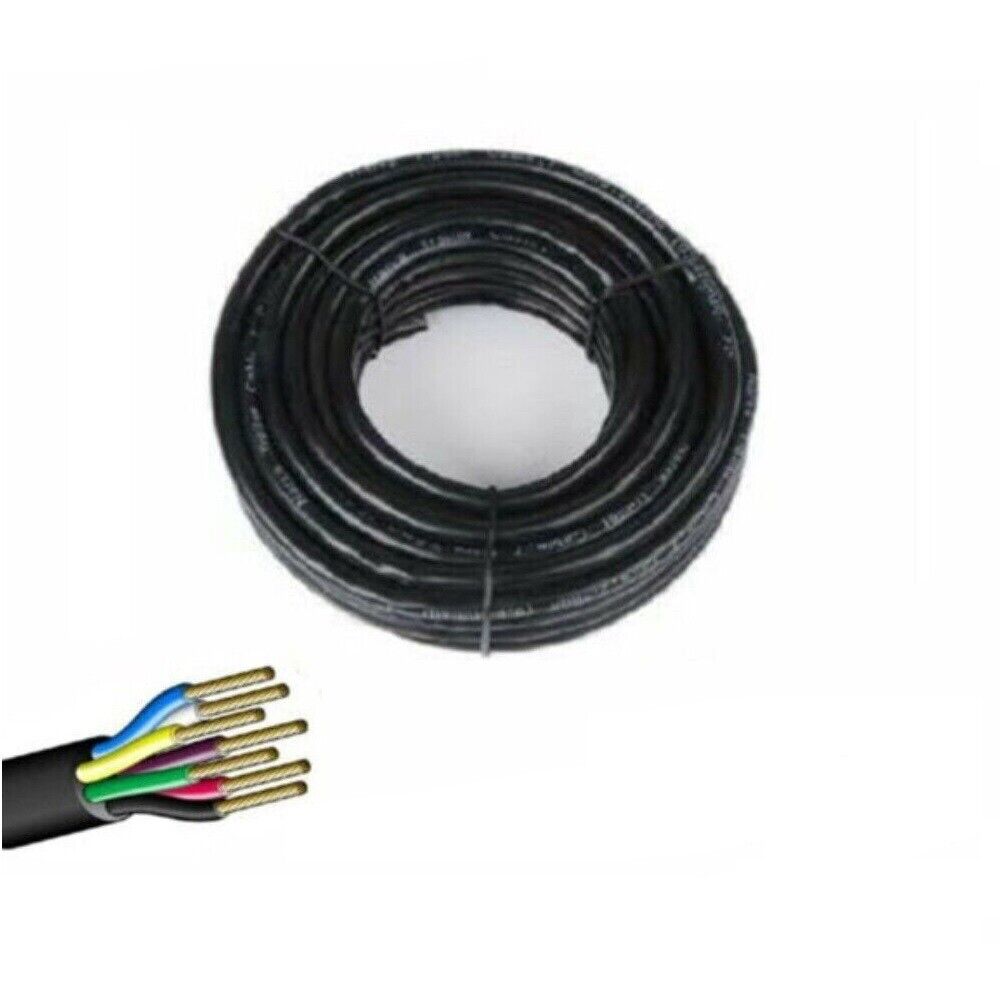 V465-97308-100M-151231-00 7 Core Wire Cable 100M Trailer Cable Automotive Boat Caravan Truck Coil V90 PVC - Image 1