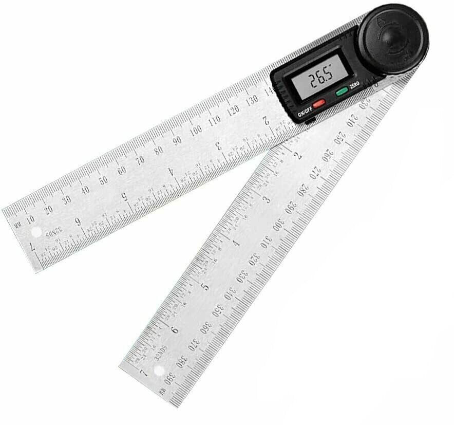 V465-97352-85733-00 200mm Digital Angle Finder Ruler Protractor Measure Meter Stainless Steel 0-360 - Image 1