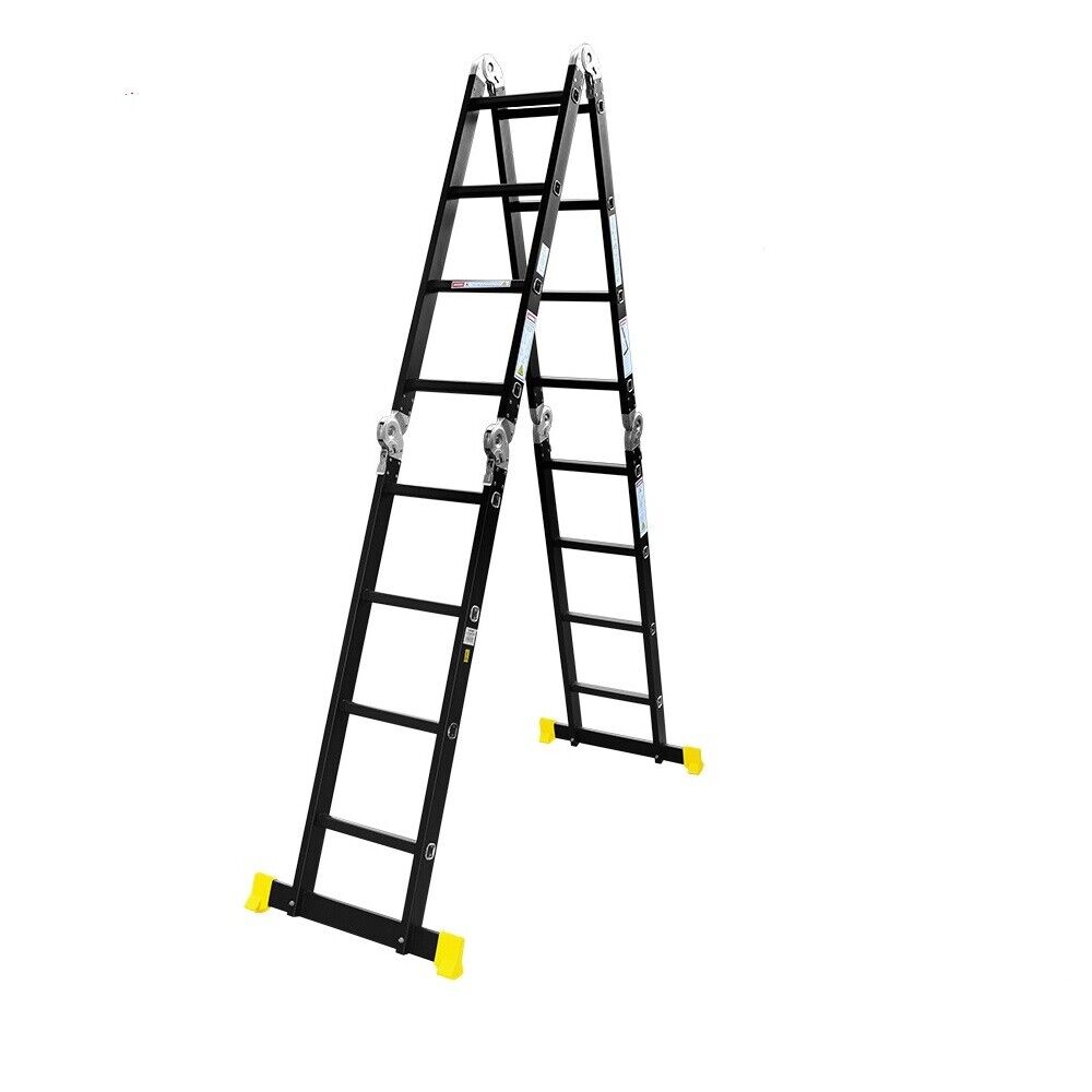 V465-97538-AU-5-85295-00 4.7M Multi Purpose Ladder Aluminium Folding Platform Extension Step Non-Slip Au - Image 1