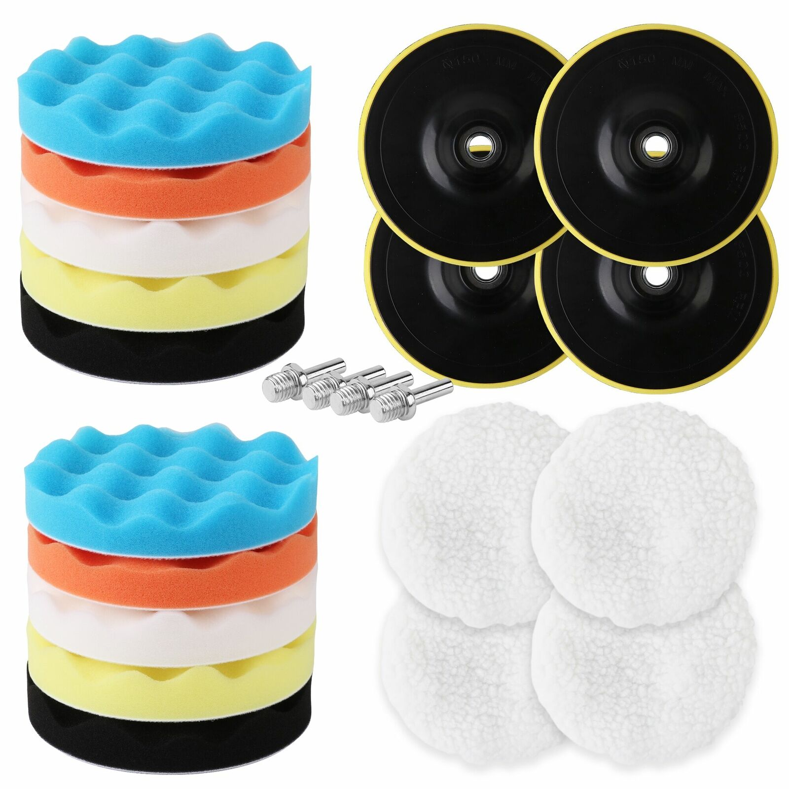 V465-97589-AU-85468-00 11Pc 6" Buffing Waxing Polishing Pads Kit Sponge Pad Set For Car Polisher Drill - Image 1