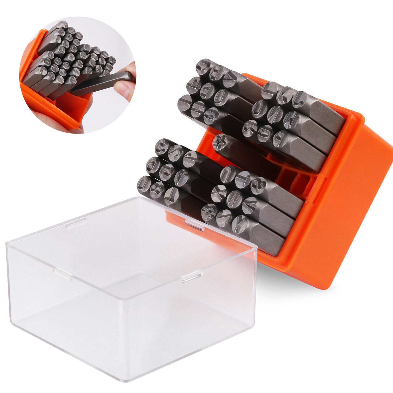 V465-97757-85490-00 37Pcs 6mm Number & Capital Letter Stamp Set Punches Metal Plastic Wood Leather - Image 1
