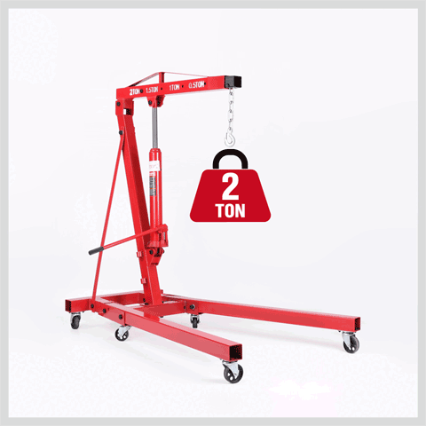 V465-SDY-97262-85409-00 2-Ton Hydraulic Engine Crane Foldable Hoist Stand for Mobile Garage Lifting- Workshop Essential - Image 1