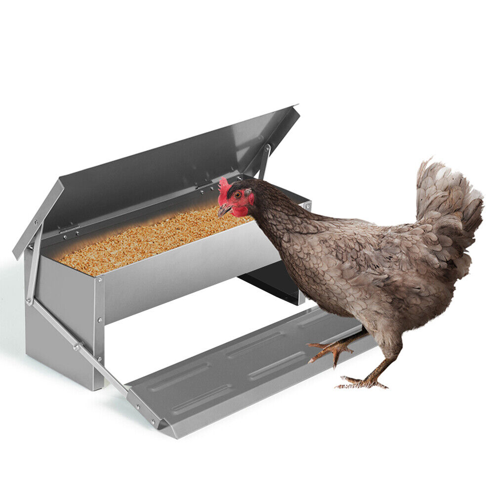 V465-V51005-143312-00 5KG 7.5L Garden Farm Automatic Food Storage Box Stand Chicken Feeder Poultry AU - Image 1