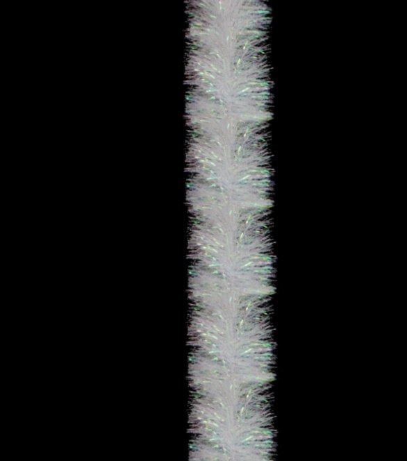 V474-206345-103064-00 5x 2.5m Christmas Tinsel Xmas Garland Sparkly Snowflake Party Natural Home Décor, White Pearlescent - Image 1