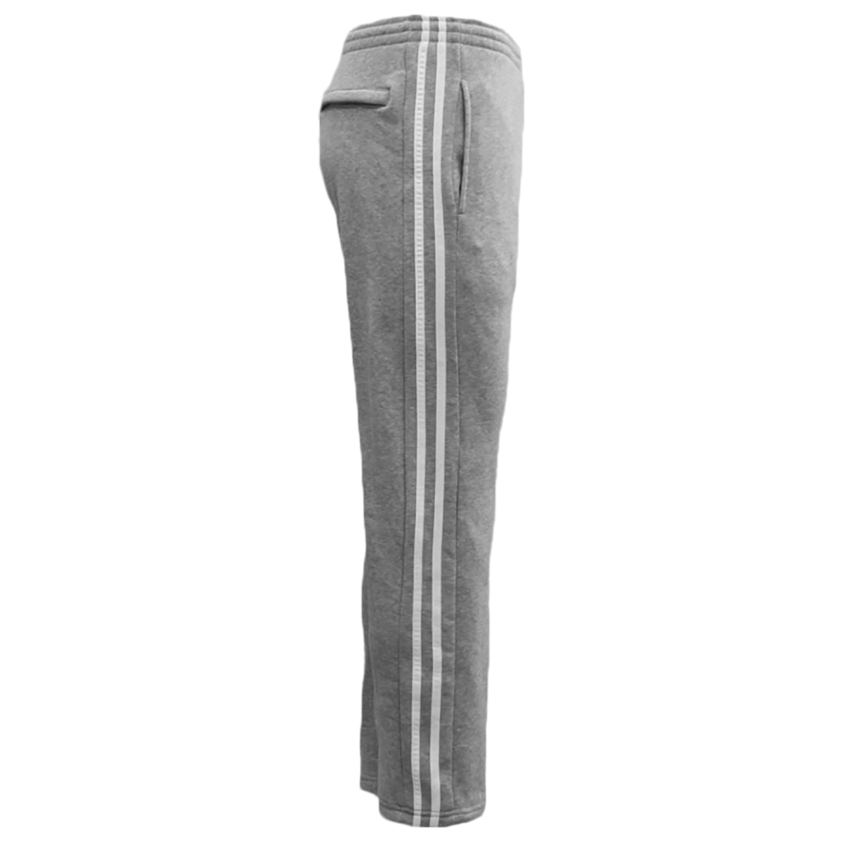 V474-211282-102103-00 Men's Fleece Casual Sports Track Pants w Zip Pocket Striped Sweat Trousers S-6XL, Light Grey, XL - Image 1