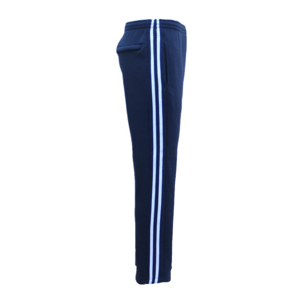 V474-211286-102182-00 Men's Fleece Casual Sports Track Pants w Zip Pocket Striped Sweat Trousers S-6XL, Navy, L - Image 1