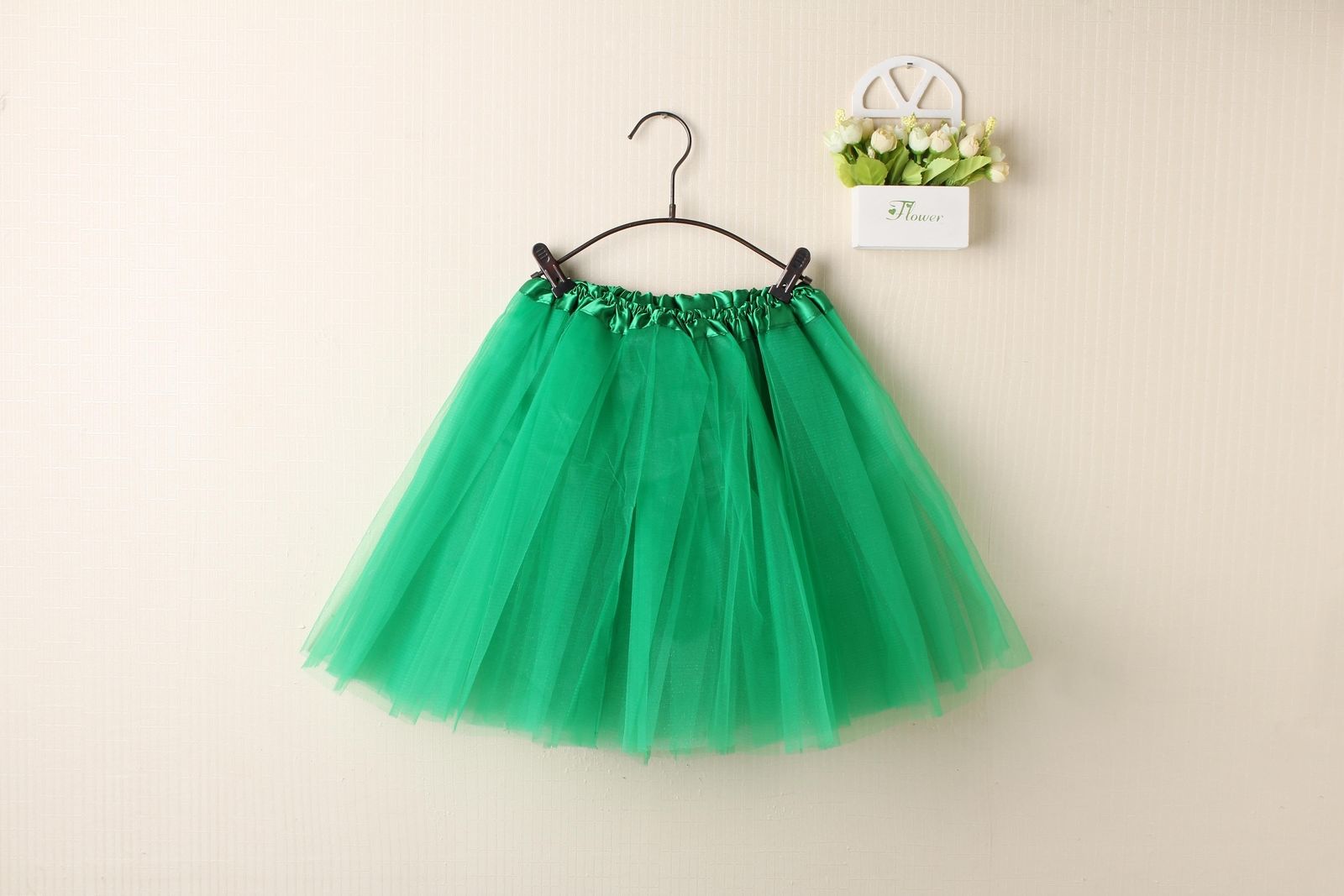 V474-211400-101801-00 New Adults Tulle Tutu Skirt Dressup Party Costume Ballet Womens Girls Dance Wear, Green, Kids - Image 1