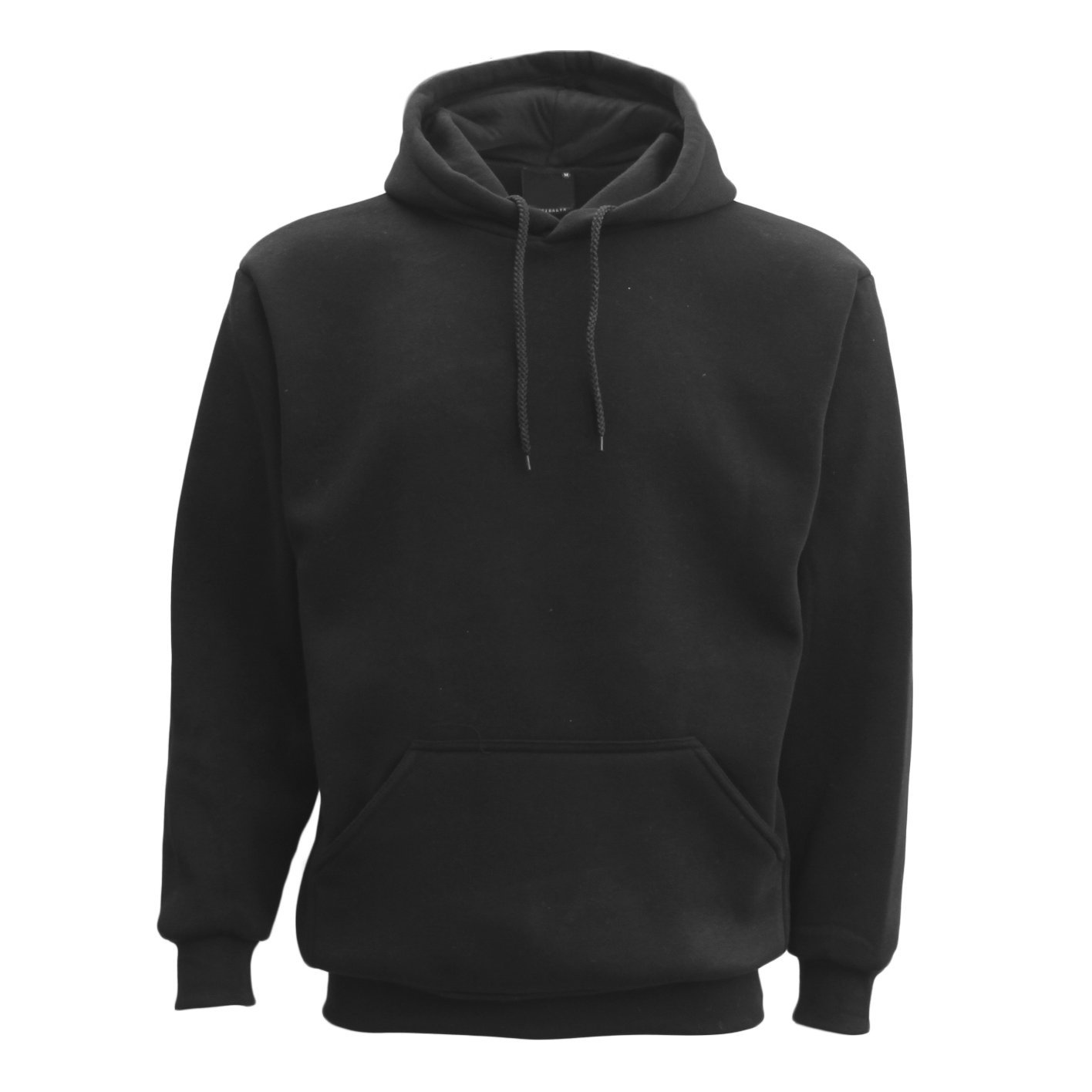V474-213247-100045-00 Adult Unisex Men's Basic Plain Hoodie Pullover Sweater Sweatshirt Jumper XS-8XL, Black, S - Image 1