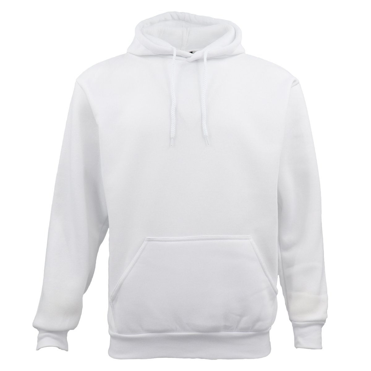 V474-213306-99506-00 Adult Unisex Men's Basic Plain Hoodie Pullover Sweater Sweatshirt Jumper XS-8XL, White, XL - Image 1