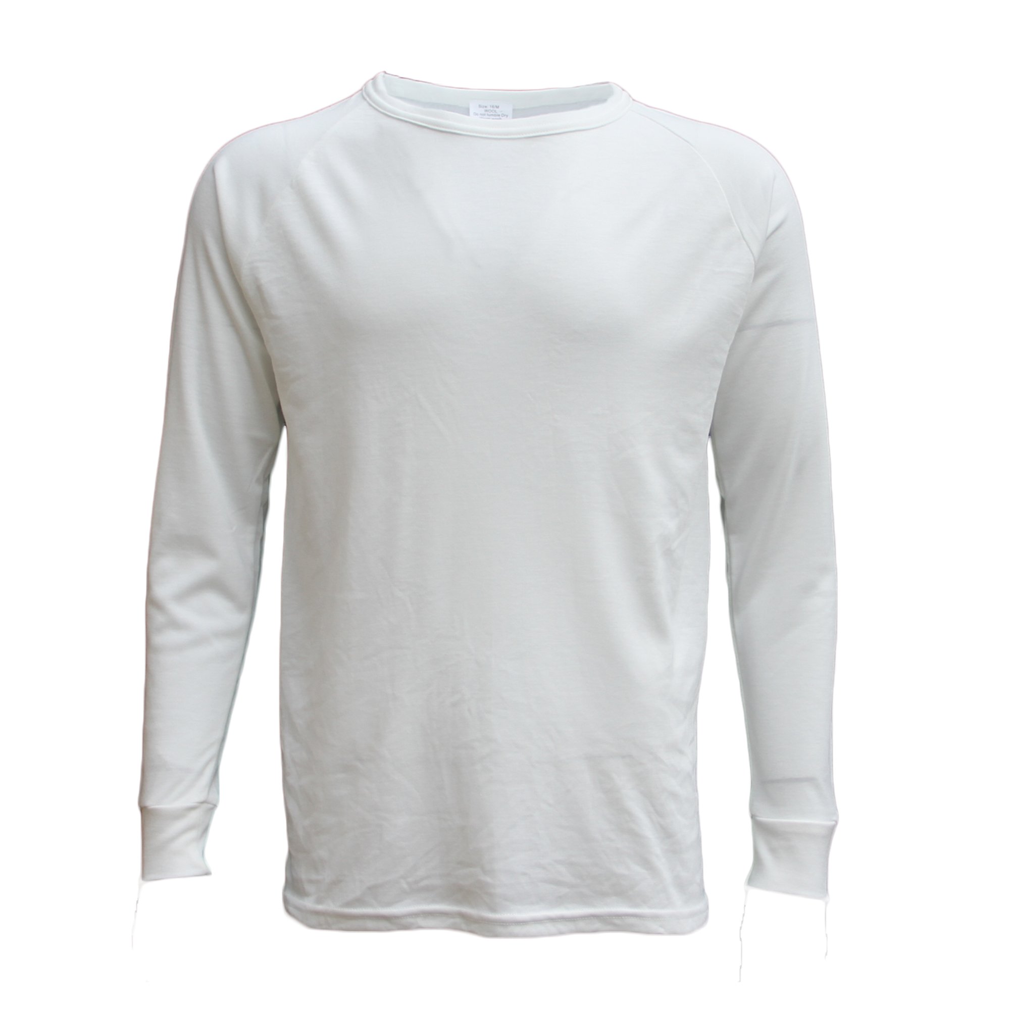 V474-215032-103984-00 Mens Merino Wool Top Pants Thermal Leggings Long Johns Underwear Pajamas, Men's Top - Beige, L - Image 1